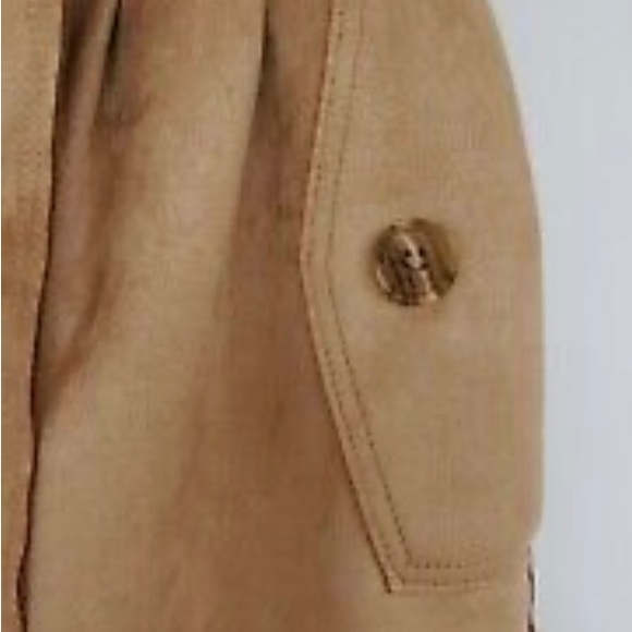 Banana Republic NWT Suede with Front Pockets Pleats and Belt Size 14 - Picture 5 of 5